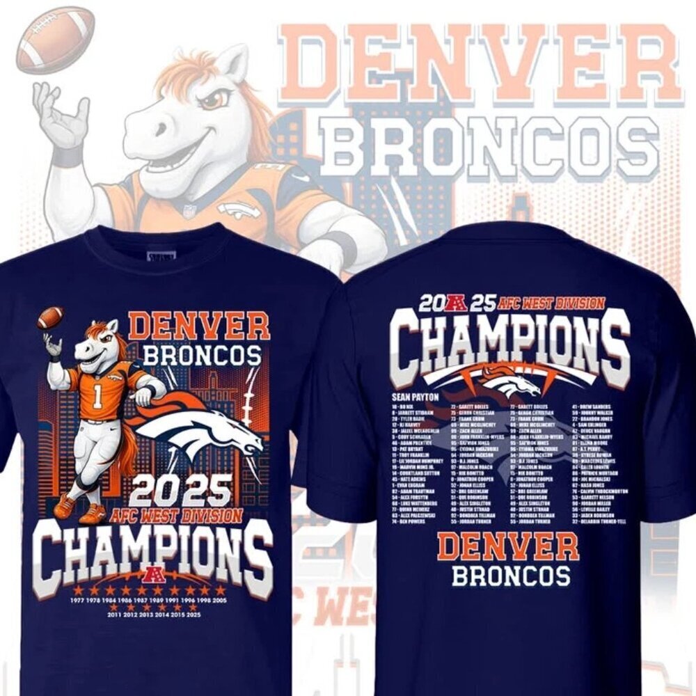 Denver Broncos AFC West Champions 2025 Fan Unisex T-Shirt